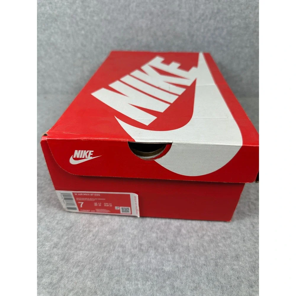 Nike Air‎ Max 97 ESS Women's Sneakers White Racer Blue Crimson Size 7 CZ6087-101